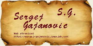 Sergej Gajanović vizit kartica